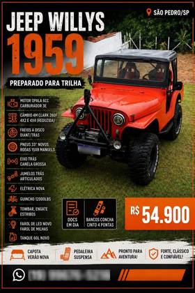 WILLYS JEEP 3.0 6 CILINDROS 12V GASOLINA 2P MANUAL WILLYS JEEP 3.0 6 CILINDROS 12V GASOLINA 2P MANUAL